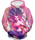 Dragon Ball Super Awesome Female Saiyan Caulifla Cool Action Anime Pink Hoodie DBS173
