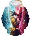 Dragon Ball Z Half Black Goku Half Goku Spirit Bomb Hoodie