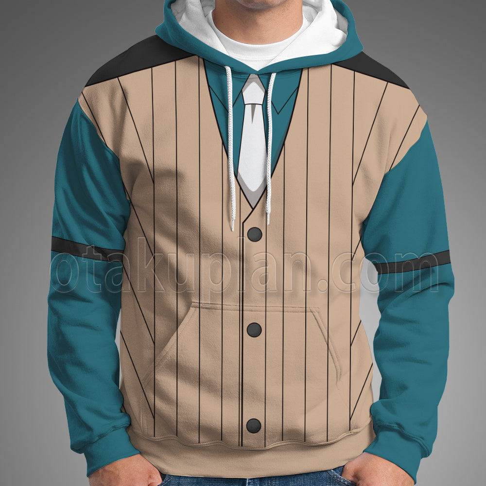 Ace Attorney Godot Blue Cosplay Hoodie