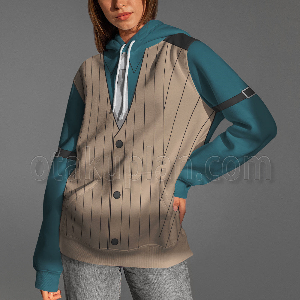 Ace Attorney Godot Blue Cosplay Hoodie
