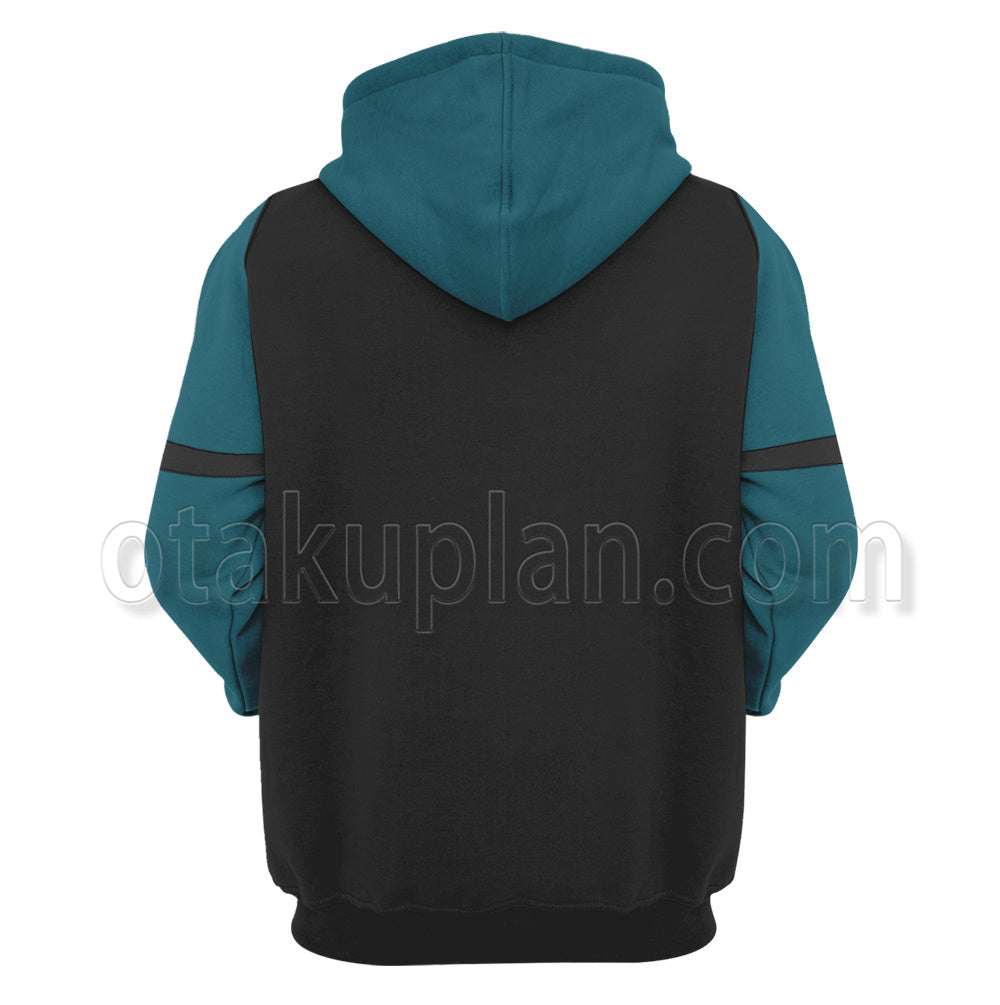 Ace Attorney Godot Blue Cosplay Hoodie