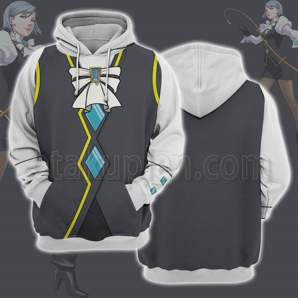 Ace Attorney Karuma Mei Grey Cosplay Hoodie