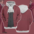 Ace Attorney Mitsurugi Reiji Red Suit Cosplay Hoodie