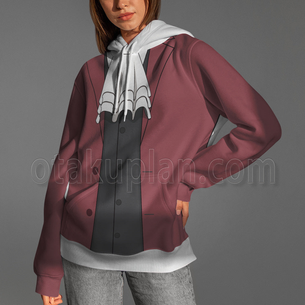 Ace Attorney Mitsurugi Reiji Red Suit Cosplay Hoodie