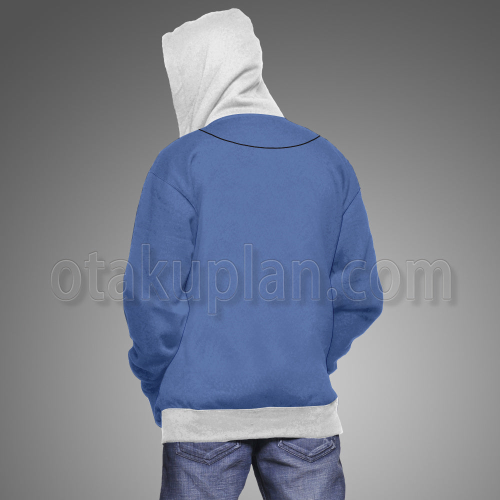 Ace Attorney Naruhodou Ryuuichi Blue Suit Cosplay Hoodie