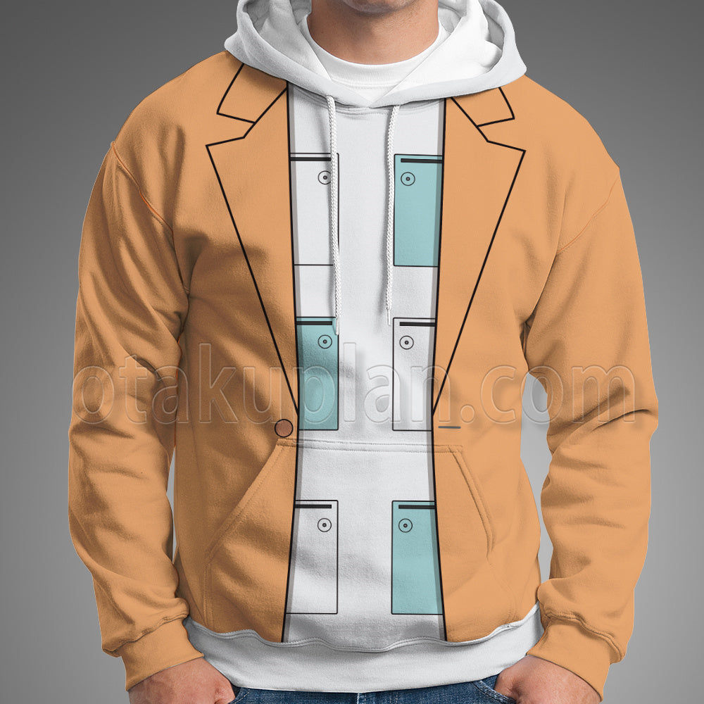 Ace Attorney Yahari Masashi Orange Cosplay Hoodie