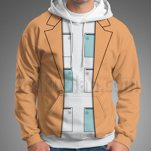 Ace Attorney Yahari Masashi Orange Cosplay Hoodie