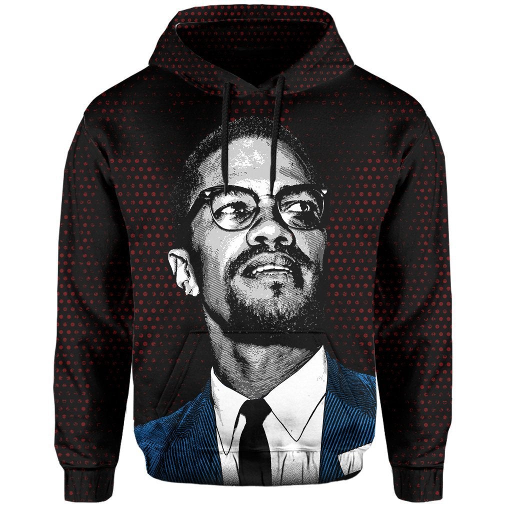 African Hoodie Africa Malcolm X Pullover
