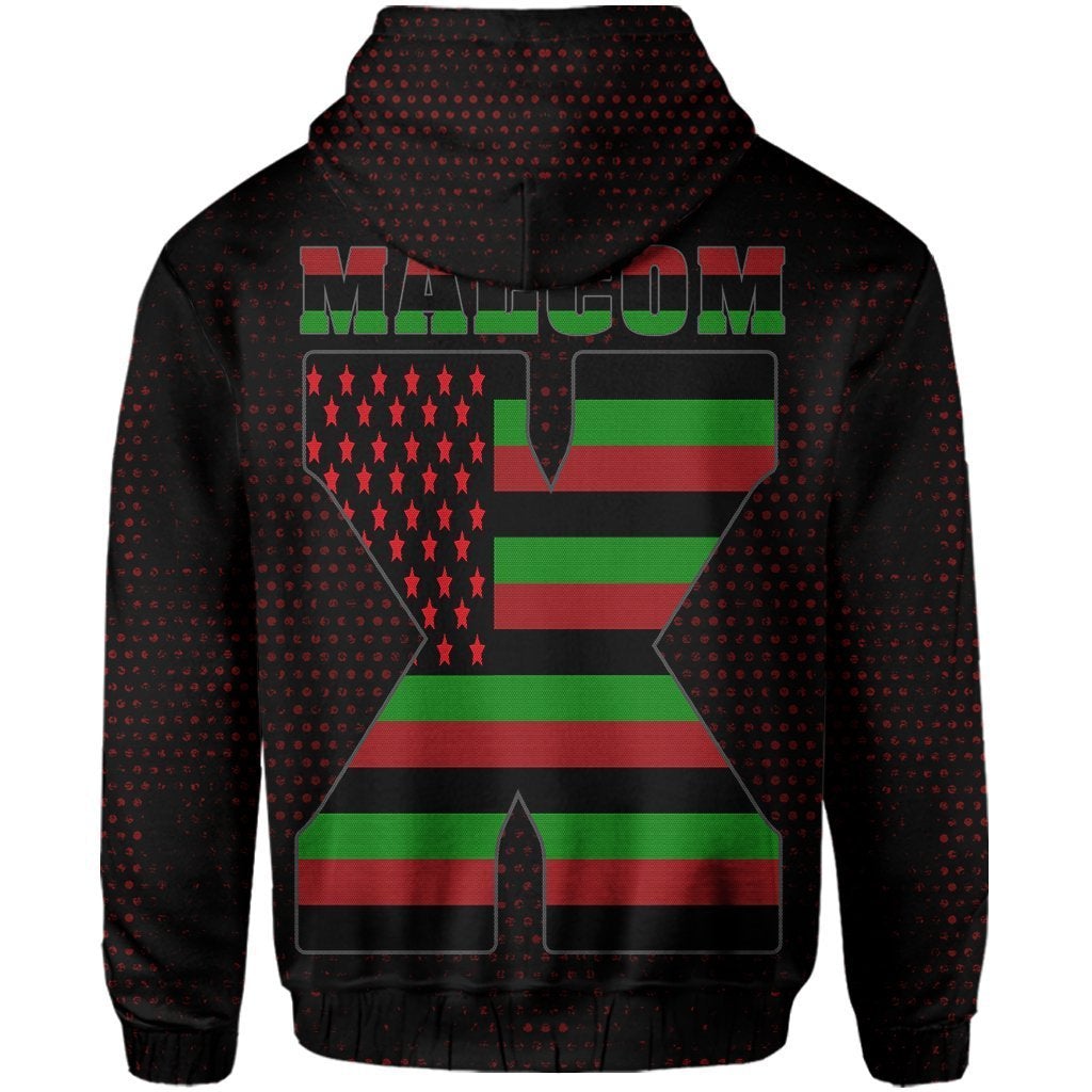 African Hoodie Africa Malcolm X Pullover