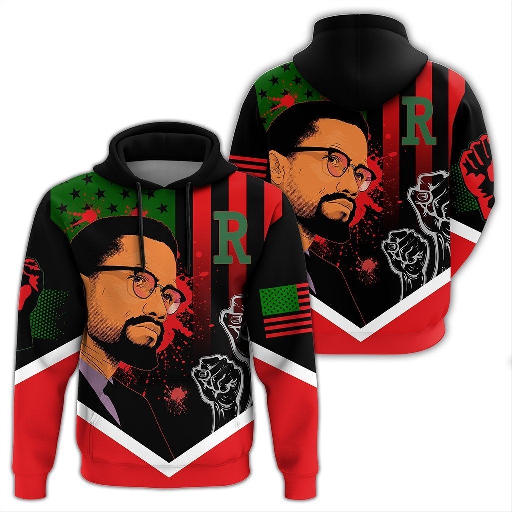 African American Flag Malcolm X Ver2 Hoodie
