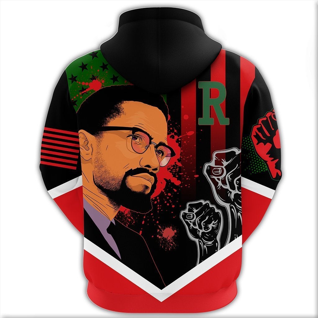 African American Flag Malcolm X Ver2 Hoodie