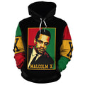 African BLM Hoodie MALCOLM X Retro Hoodie