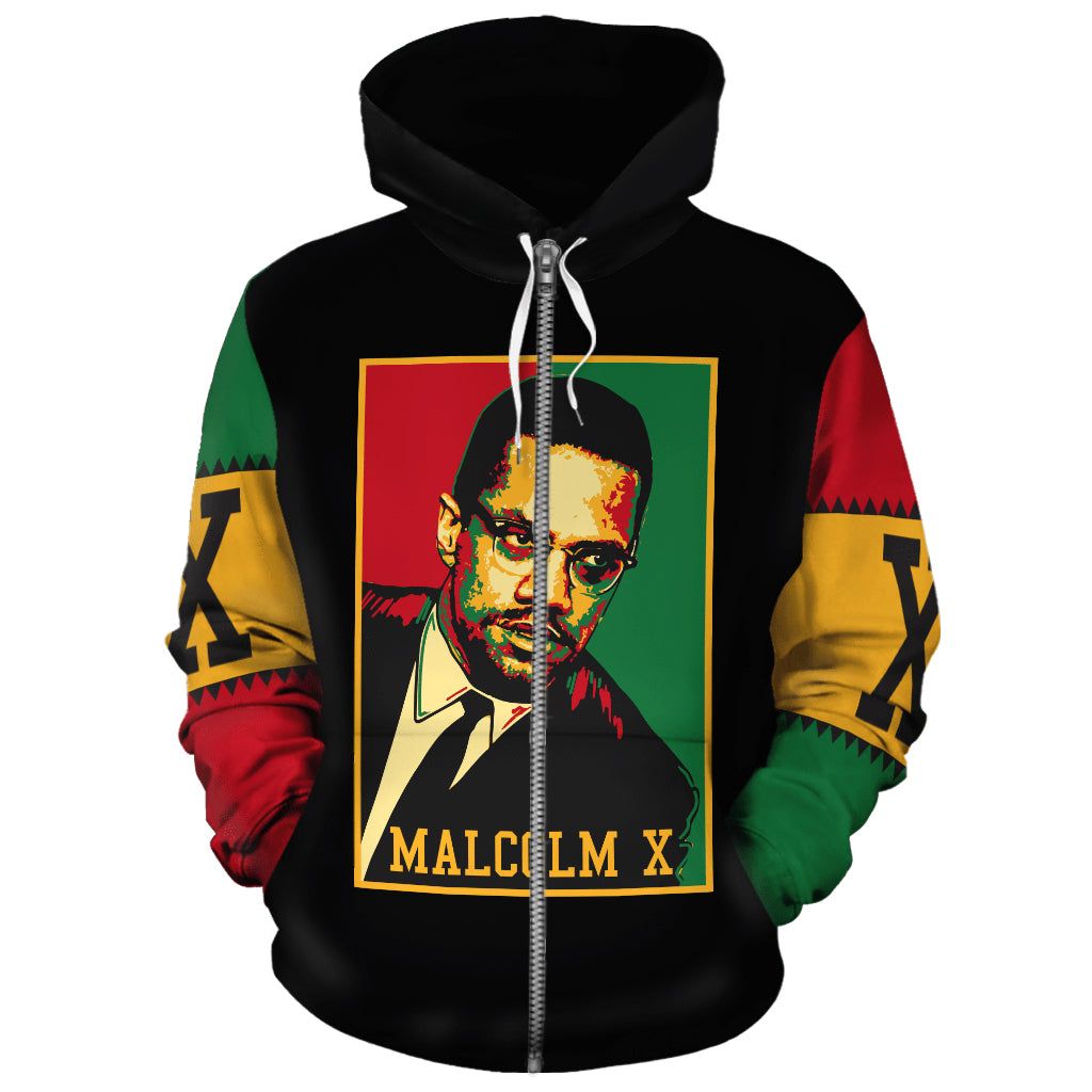 African BLM Hoodie MALCOLM X Retro Hoodie