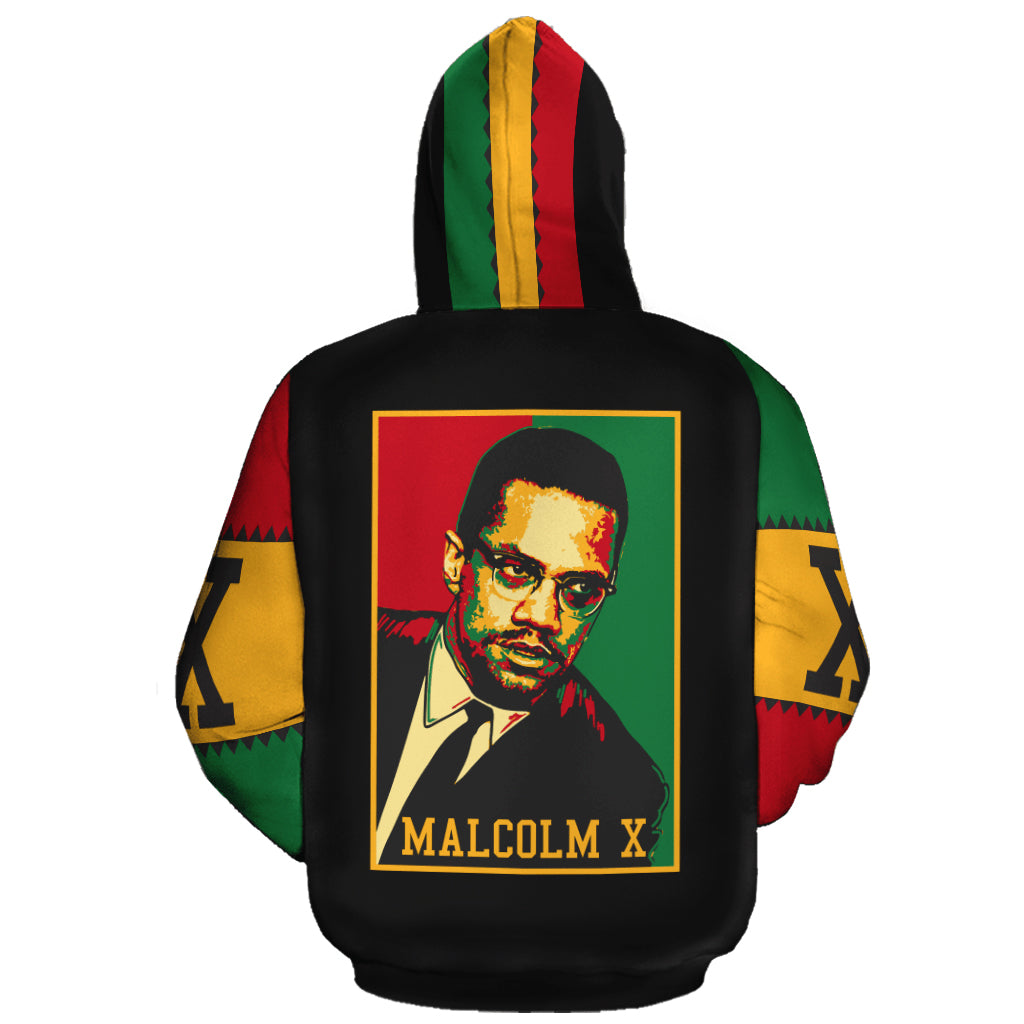 African BLM Hoodie MALCOLM X Retro Hoodie