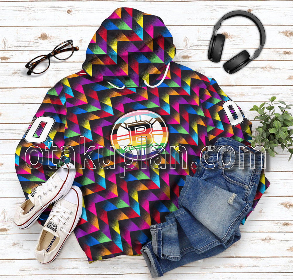 Boston Bruins Pride Month Custom Name Custom Number T-Shirt / Hoodie