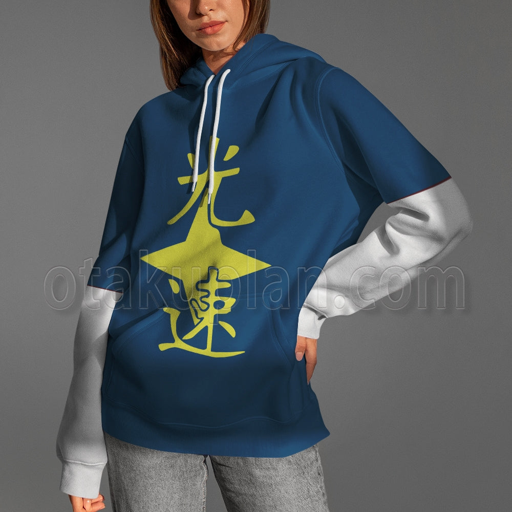 Anohana Jinta Yadomi Blue Characters Clothes Cosplay Hoodie