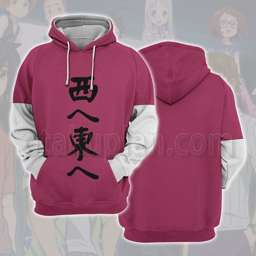 Anohana Jinta Yadomi Characters Pink Clothes Cosplay Hoodie