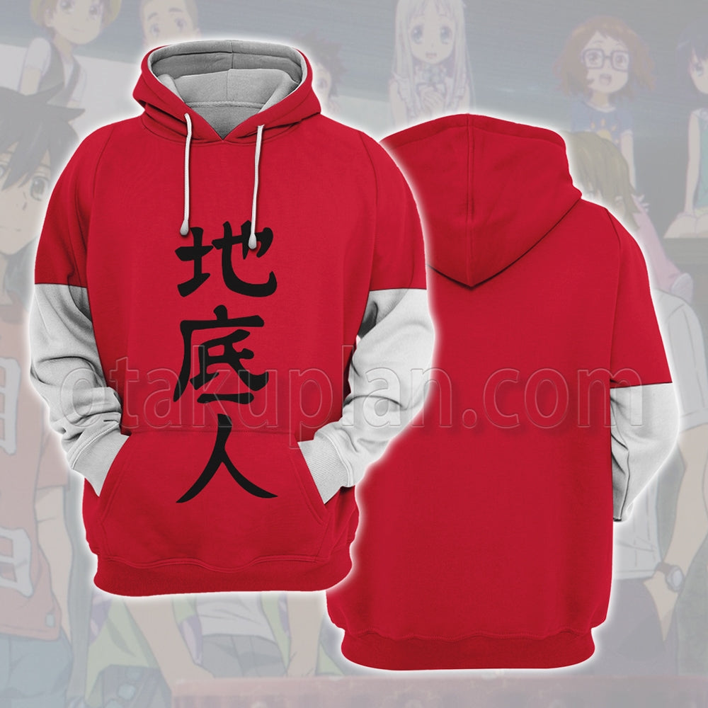 Anohana Jinta Yadomi Red Clothes Cosplay Hoodie