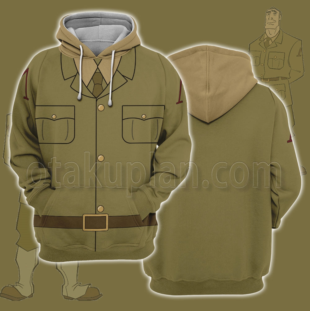 Atlantis The Lost Empire Rourke Military Uniform Cosplay Hoodie