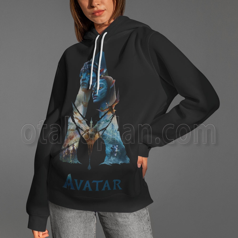 Avatar 2009 Black Blue Letter A Hoodie