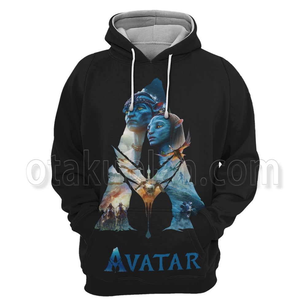 Avatar 2009 Black Blue Letter A Hoodie