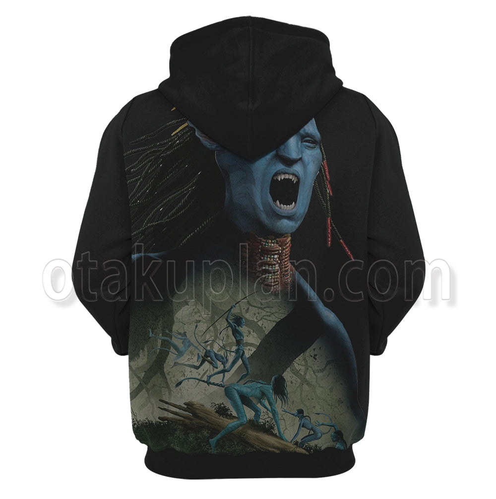 Avatar 2009 Black Blue Letter A Hoodie