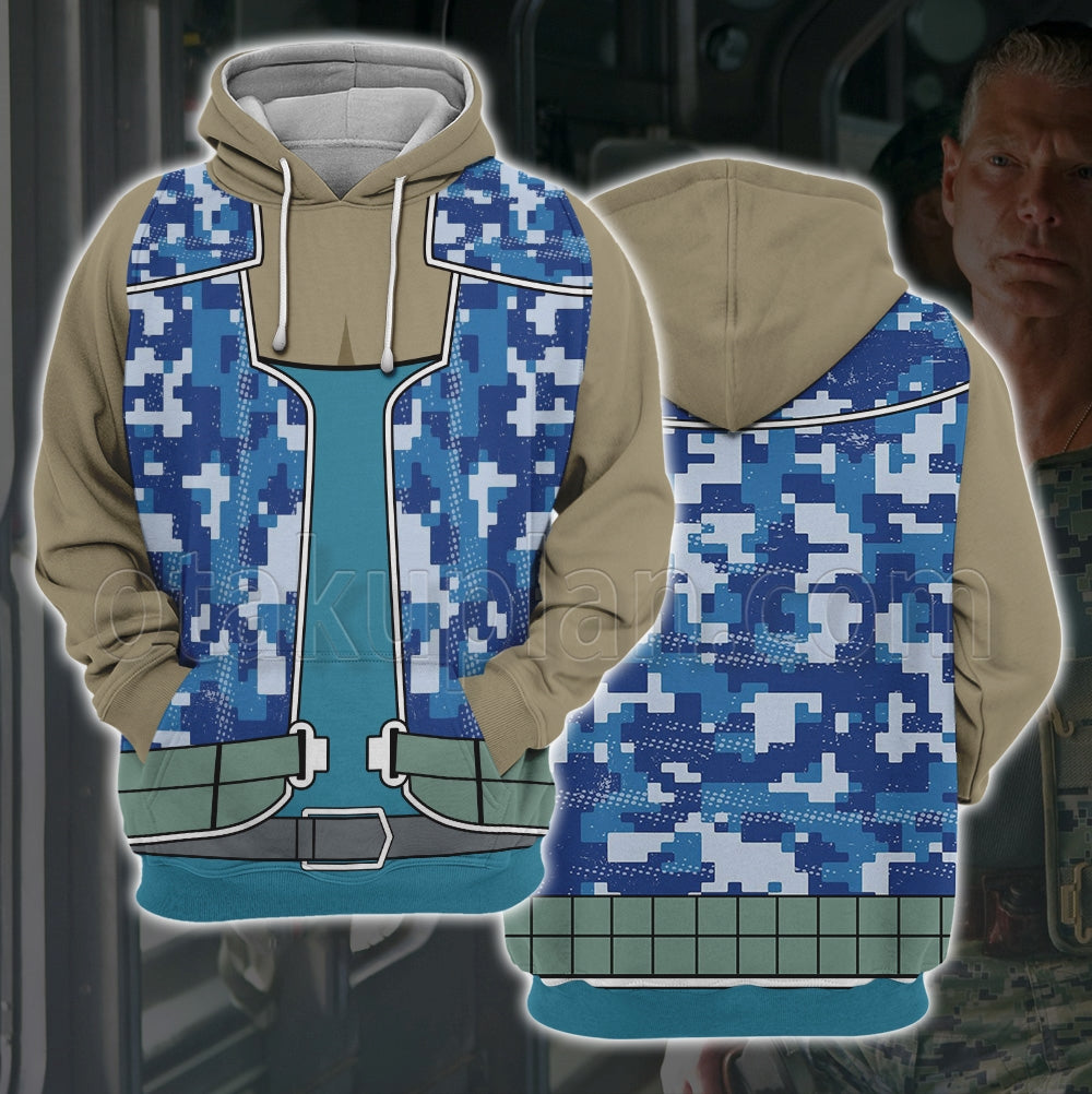 Avatar Quaritch Camouflage Uniform Cosplay Hoodie