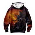 Berserker Skeleton Knight Horseback Sword Combat Anime Apparel