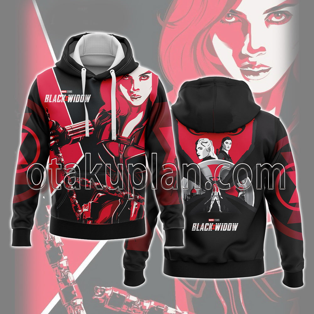 Black Widow Silhouette Poster Hoodie