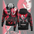 Black Widow Silhouette Poster Hoodie