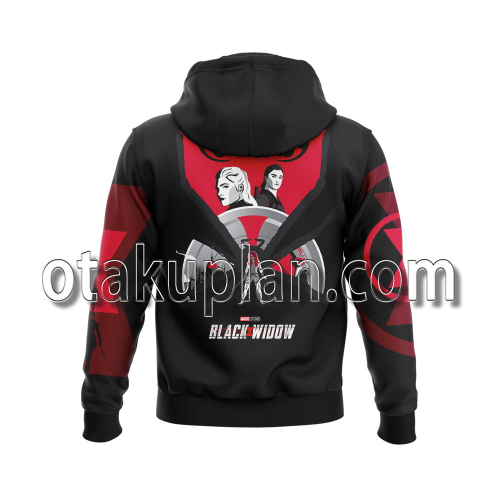 Black Widow Silhouette Poster Hoodie