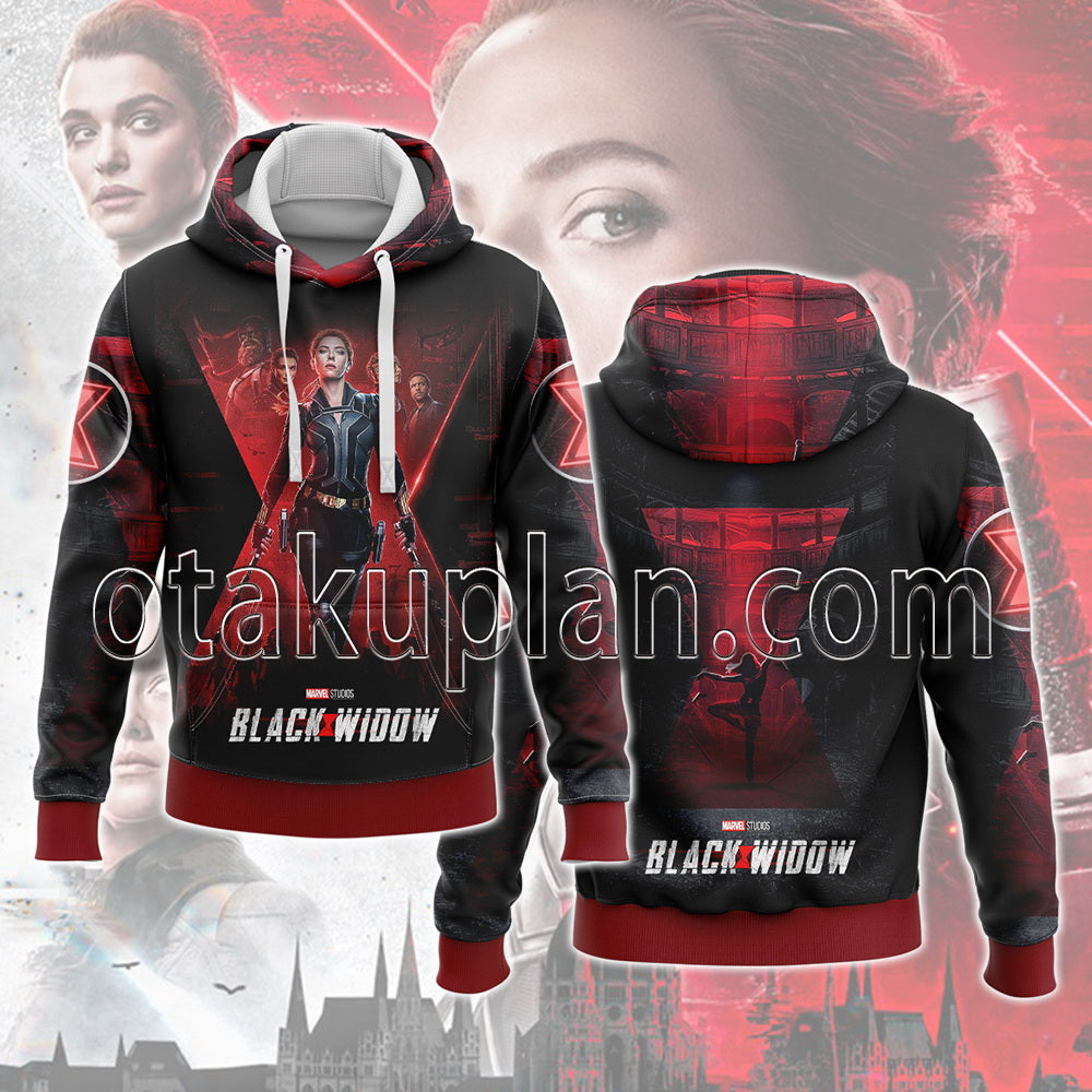 Black Widow Wallpaper Hoodie