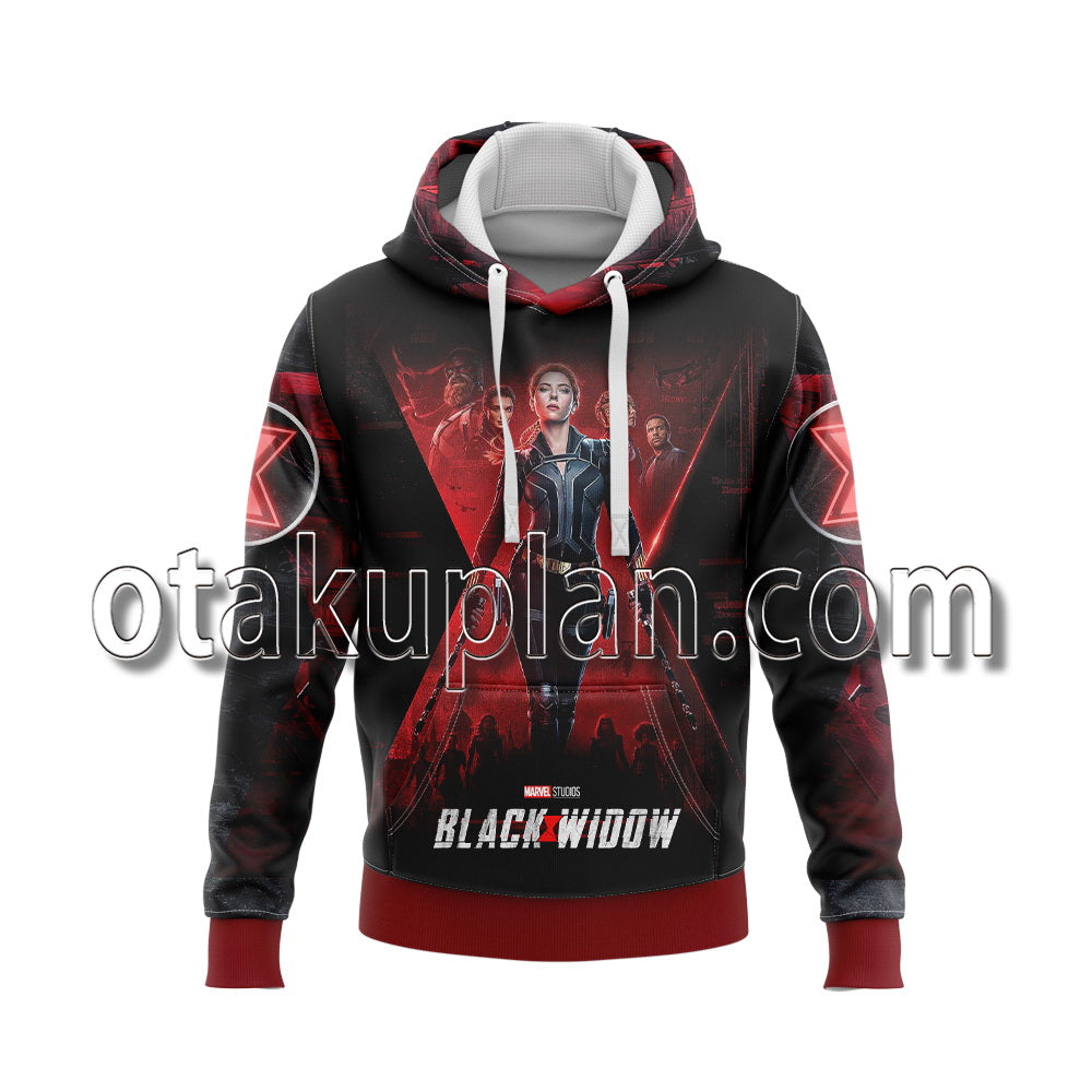 Black Widow Wallpaper Hoodie