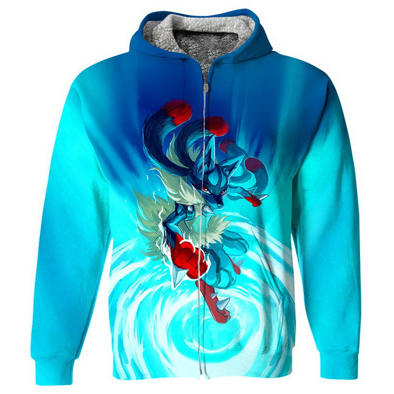 Blue Mega Lucario Hoodie / T-Shirt