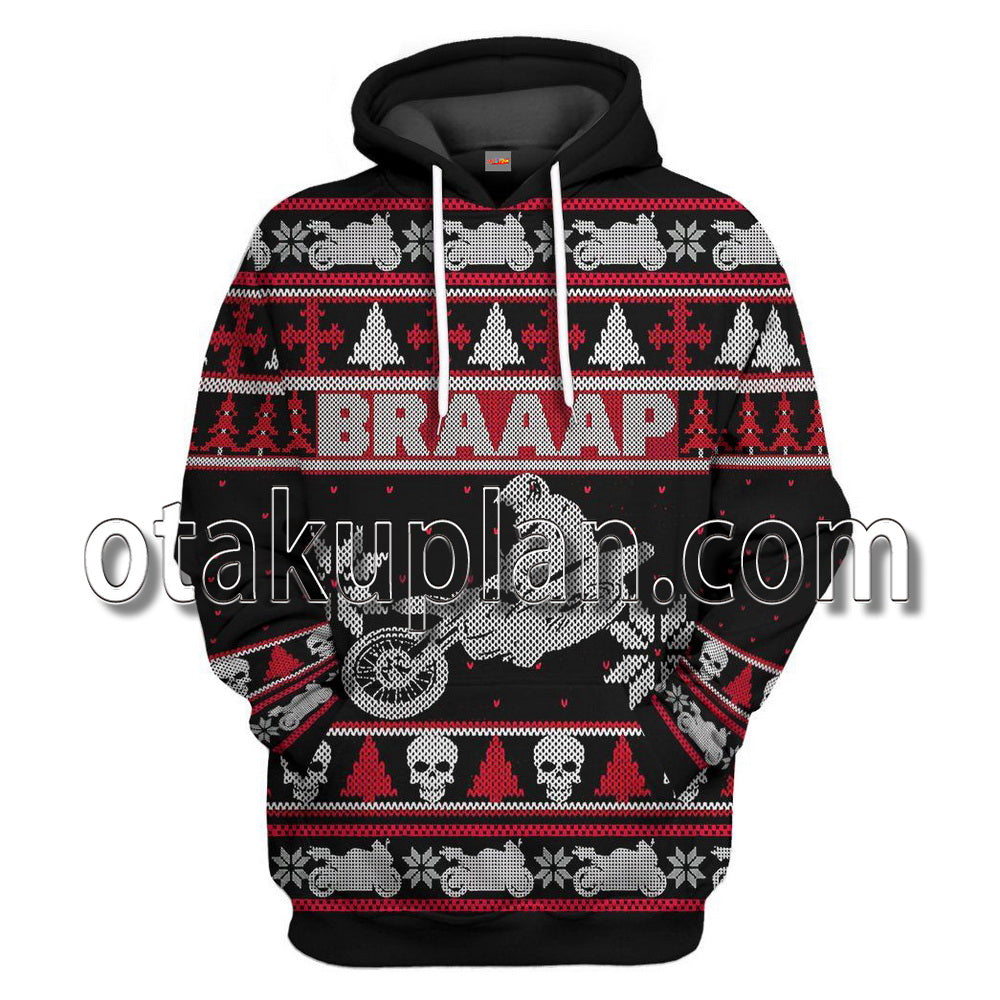 Braaap Dirt Bike Ugly Christmas Sweatshirt T-Shirt / Hoodie