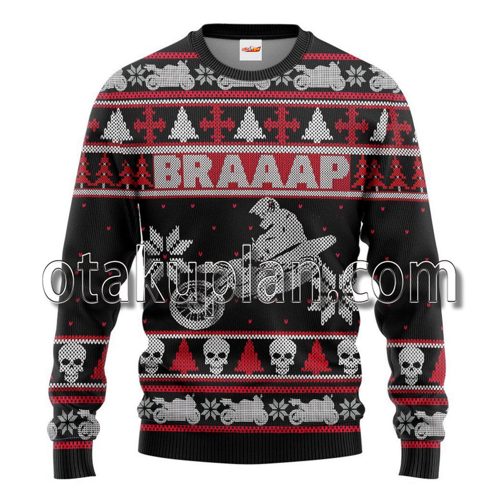 Braaap Dirt Bike Ugly Christmas Sweatshirt T-Shirt / Hoodie