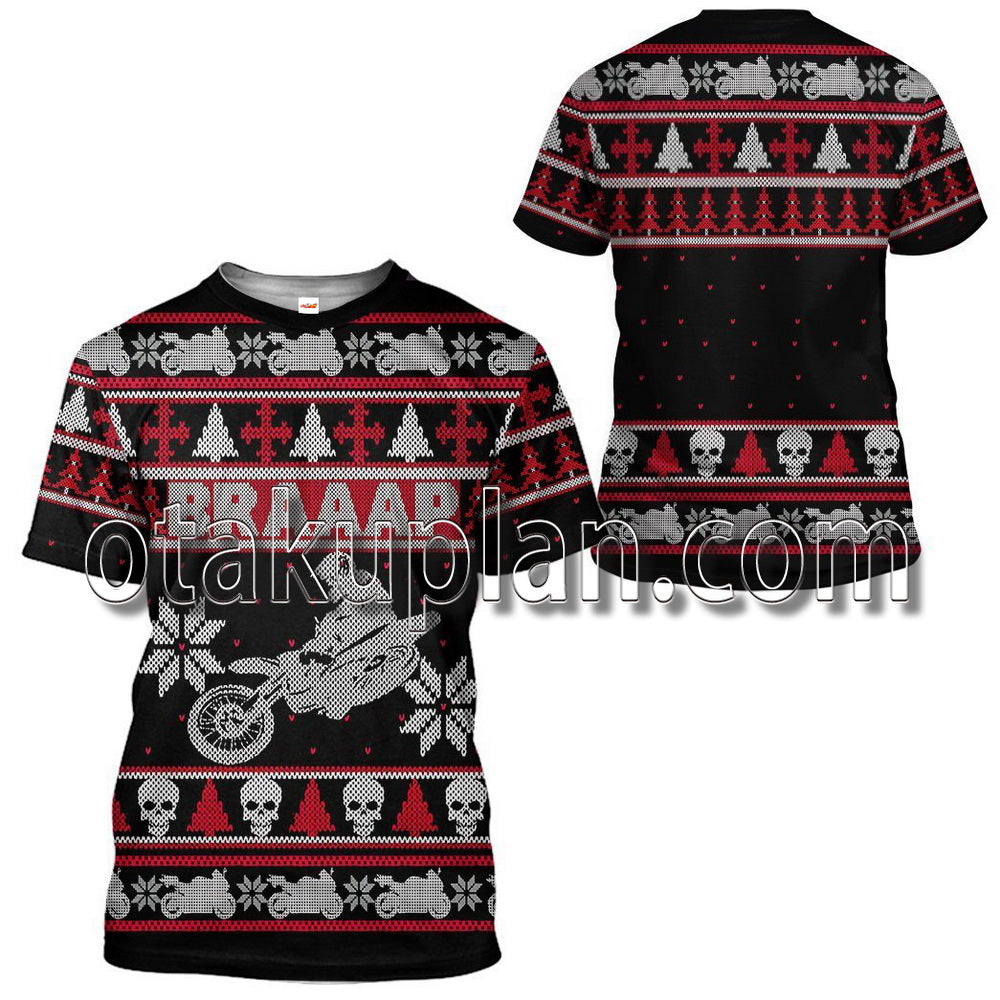 Braaap Dirt Bike Ugly Christmas Sweatshirt T-Shirt / Hoodie