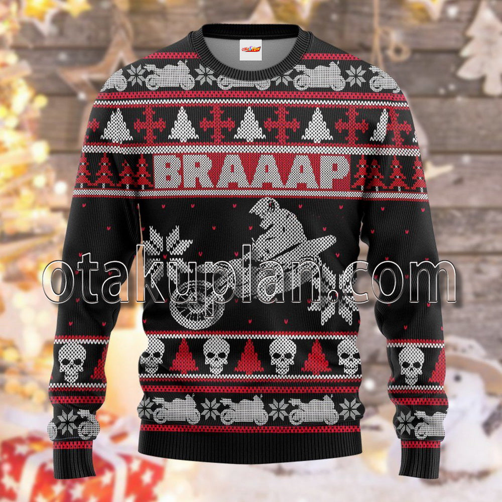Braaap Dirt Bike Ugly Christmas Sweatshirt T-Shirt / Hoodie