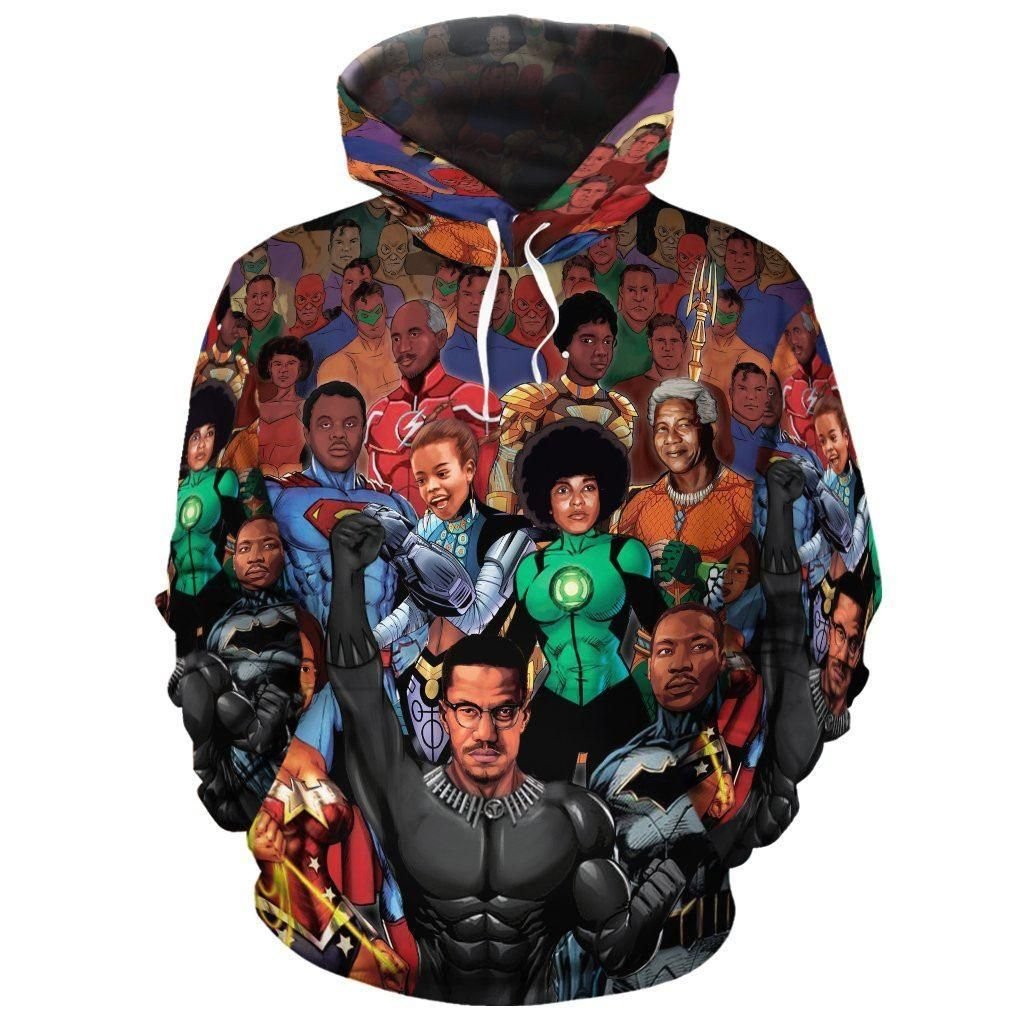 Civil Rights Leaders Super Heroes All Over Hoodie