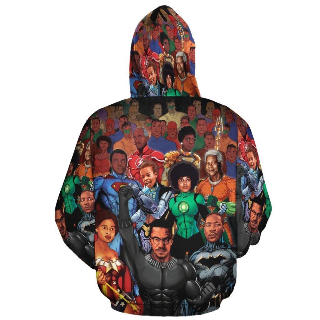 Civil Rights Leaders Super Heroes All Over Hoodie