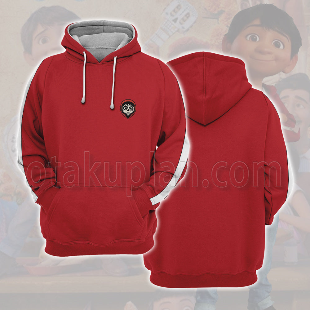 Coco Miguel Red White Striped Coat Cosplay Hoodie