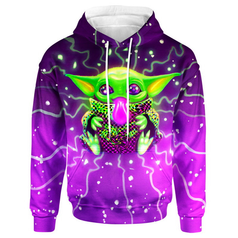 Colorful Baby Yoda Hoodie / T-Shirt