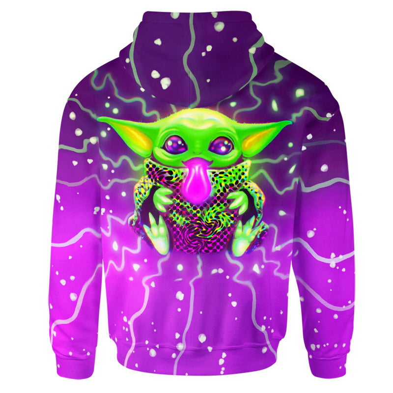 Colorful Baby Yoda Hoodie / T-Shirt