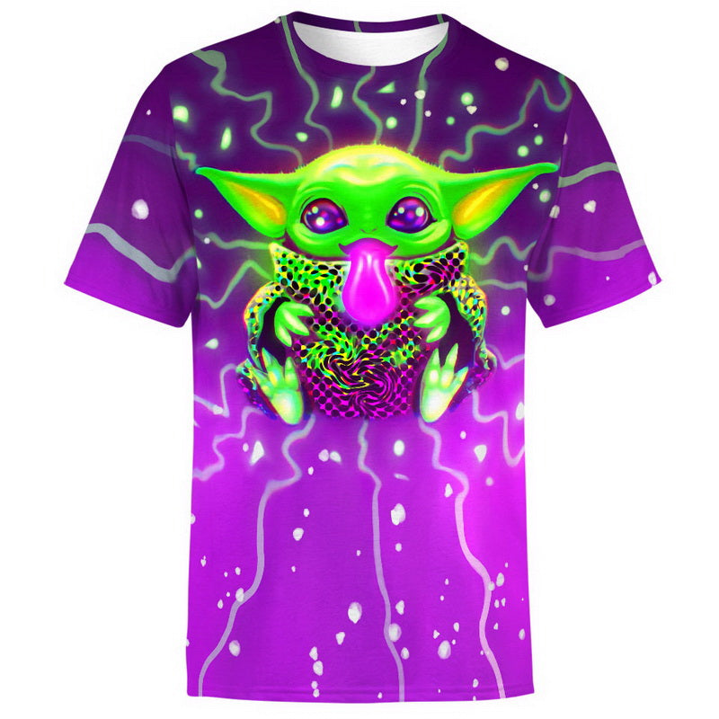 Colorful Baby Yoda Hoodie / T-Shirt