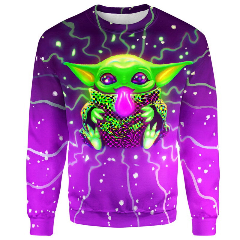 Colorful Baby Yoda Hoodie / T-Shirt