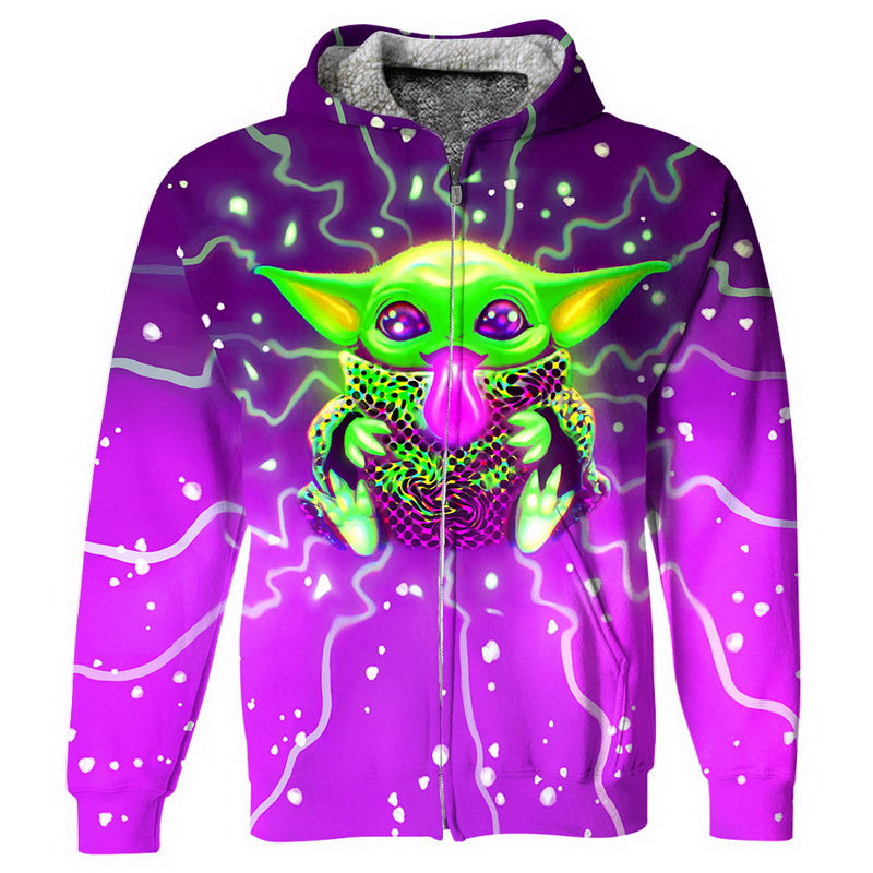 Colorful Baby Yoda Hoodie / T-Shirt