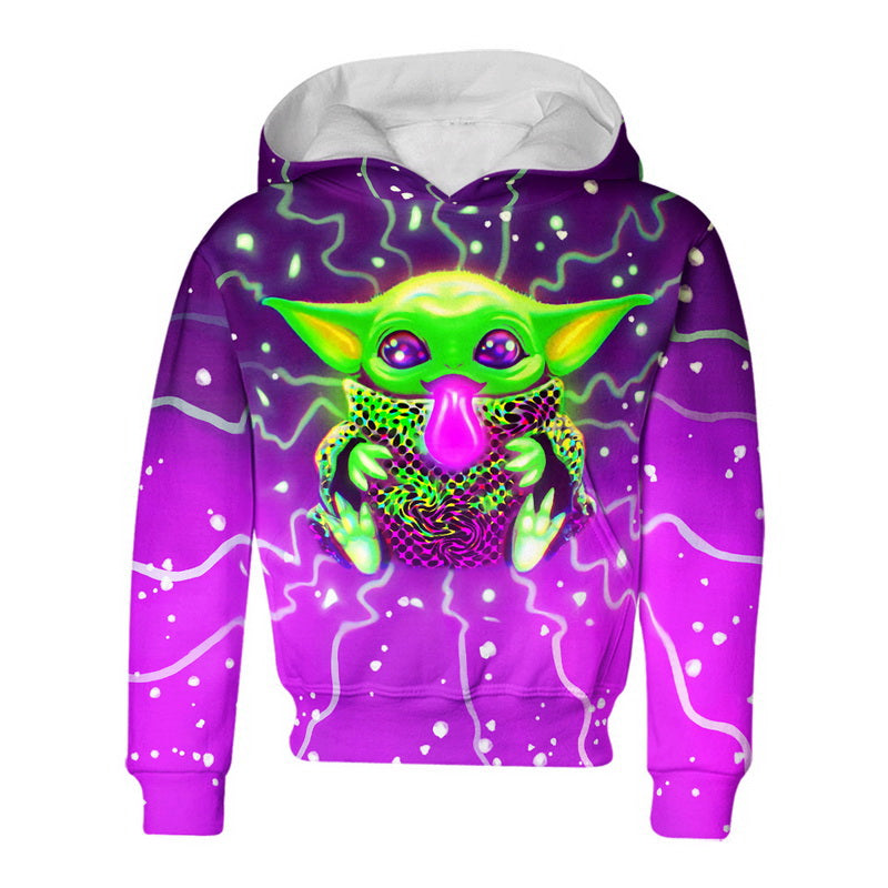 Colorful Baby Yoda Hoodie / T-Shirt