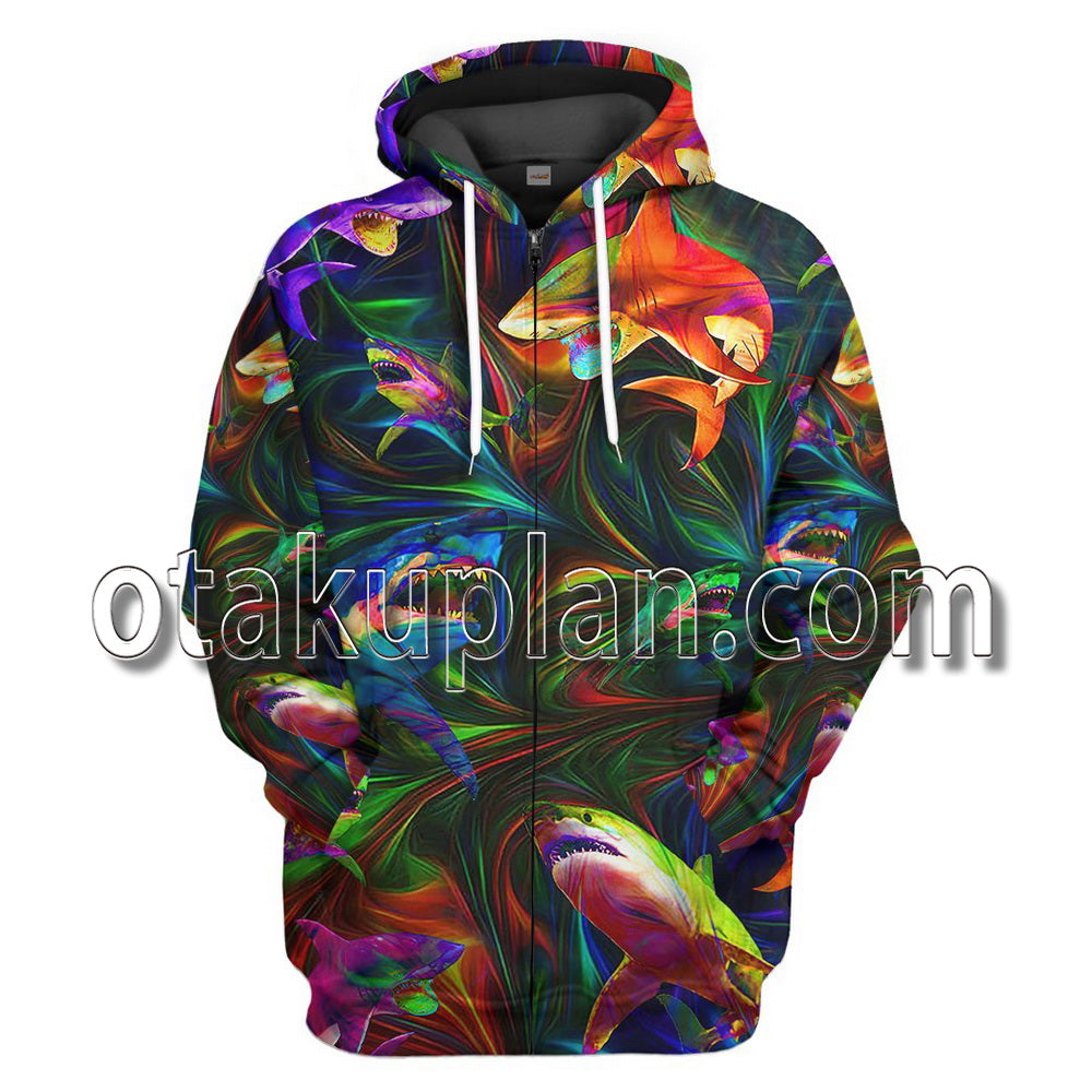 Colorful Shark T-Shirt / Hoodie