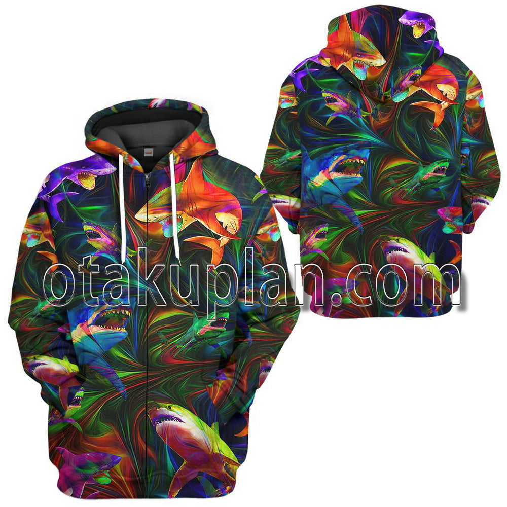 Colorful Shark T-Shirt / Hoodie