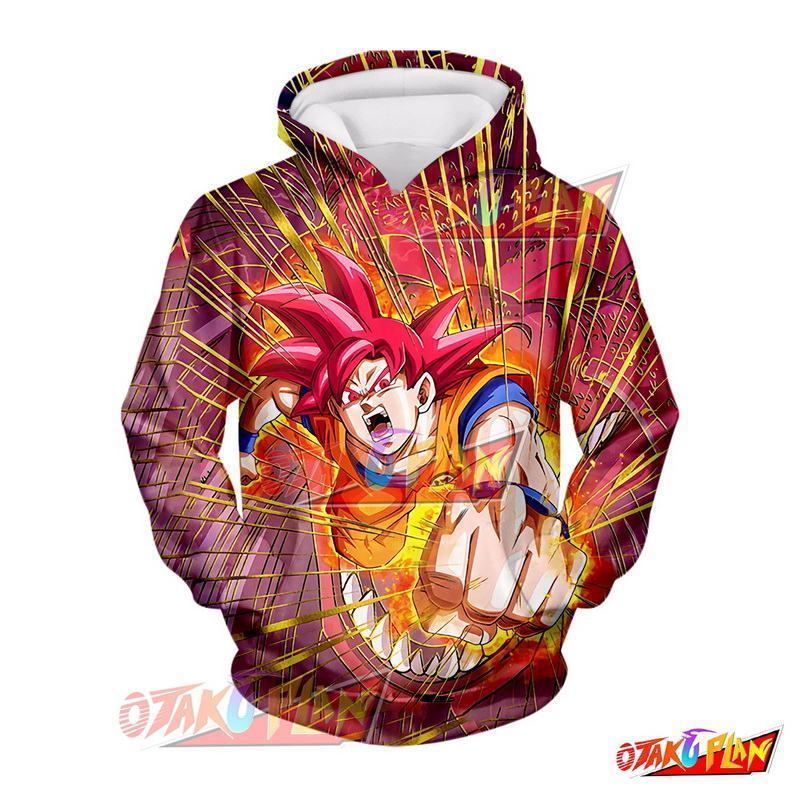 Dragon Ball Fist from the Heavens Super Saiyan God Goku Hoodie